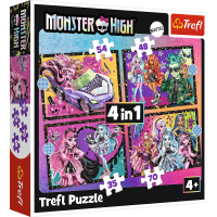 TREFL Puzzle Monster High: Elektrizující den 4v1 (35,48,54,70 dílků)