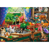 TREFL Puzzle Premium Plus Tea Time: Rozverná koťata1000 dílků
