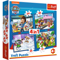 TREFL Puzzle Tlapková patrola: Psí záležitosti 4v1 (35,48,54,70 dílků)