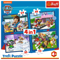 TREFL Puzzle Tlapková patrola: Psí záležitosti 4v1 (35,48,54,70 dílků)