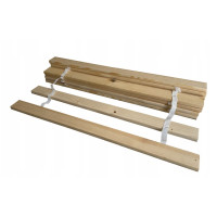 Dětská Montessori postel z masivu borovice LULU 200x90 cm - šedá