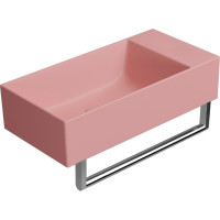 GSI KUBE X keramické umývátko 50x25cm, broušená spodní hrana, bez otvoru, pravé/levé, blush mat 94869024