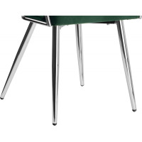 Jídelní křesílko COFTON Velvet - tmavě zelené/chrom