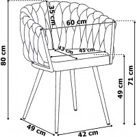 Jídelní křesílko COFTON Velvet - tmavě zelené/chrom