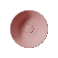 GSI KUBE X keramické umyvadlo na desku, průměr 32cm, blush mat 943524