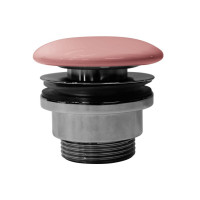 GSI GSI umyvadlová výpust 5/4“, neuzavíratelná, tl.5-65 mm, keramická krytka, blush mat PVC24
