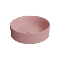 GSI KUBE X keramické umyvadlo na desku, průměr 45cm, blush mat 942724