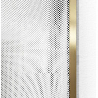 Koupelnová pevná zástěna Rea AERO Ombre 120 cm - broušená zlatá - bílé sklo