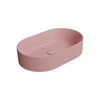 GSI KUBE X keramické umyvadlo na desku, 60x37cm, oválné, blush mat 945824