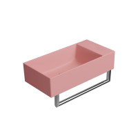 GSI KUBE X keramické umývátko 50x25cm, bez otvoru, pravé/levé, blush mat 9486024