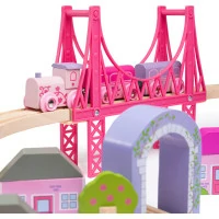 Bigjigs Rail Dřevěná velká vláčkodráha princezny