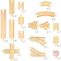 Bigjigs Rail Dřevěné koleje set 25 dílů