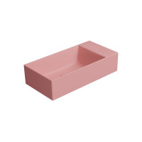 GSI KUBE X keramické umývátko 50x25cm, bez otvoru, pravé/levé, blush mat 9486024