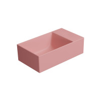 GSI KUBE X keramické umývátko 40x23cm, bez otvoru, pravé/levé, blush mat 9484024