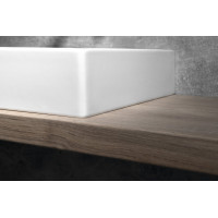 GSI KUBE X keramické umývátko 50x25cm, broušená spodní hrana, bez otvoru, pravé/levé, blush mat 94869024