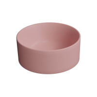 GSI KUBE X keramické umyvadlo na desku, průměr 32cm, blush mat 943524