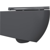 Isvea INFINITY závěsná WC mísa, Rimless, 36, 5x53cm, antracit 10NF02004-2C