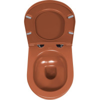 Isvea INFINITY závěsná WC mísa, Rimless, 36, 5x53cm, terracotta 10NF02004-2U