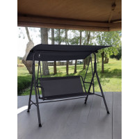 Zahradní 3místná houpačka BERG 170x110x153 cm - černá