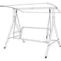 Zahradní 3místná houpačka BERG 170x110x153 cm - černá