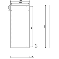 Sapho Koupelnový set LATUS X 40, dub stříbrný KSET-077