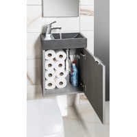 Sapho Koupelnový set LATUS X 40, dub stříbrný KSET-077