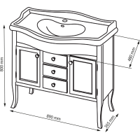 Sapho Koupelnový set RETRO 100, starobílá KSET-015