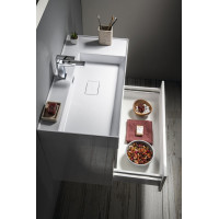 Sapho Koupelnový set ODETTA 85, bílá/zlato mat KSET-054