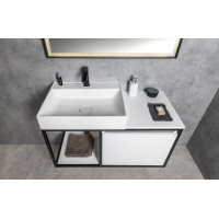 Sapho Koupelnový set SKARA 100, černá mat / bílá mat KSET-028
