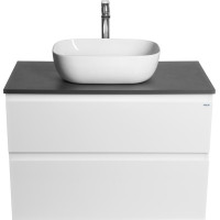 Aqualine ALTAIR skříňka s deskou 87, 5 cm, bílá/antracit břidlice AI290-03