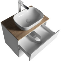 Aqualine ALTAIR skříňka s deskou 68 cm, bílá/dub emporio AI270-02