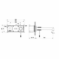 Sapho Koupelnový set VIERA 120, dub alabama / bílá mat KSET-037