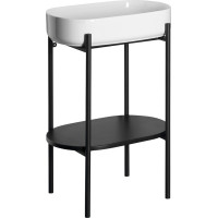 Sapho PUNO podstavec s umyvadlem 550x860x360mm, černá SKA570-2-01