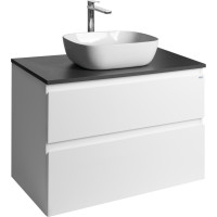 Aqualine ALTAIR skříňka s deskou 87, 5 cm, bílá/antracit břidlice AI290-03