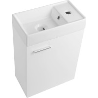 Aqualine ZOJA skříňka s keramickým umyvadlem 40x22 cm, bílá 51049A-02