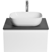 Aqualine ALTAIR skříňka s deskou 62, 5 cm, bílá/antracit břidlice AI267-03