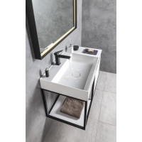 Sapho Koupelnový set SKARA 100, černá mat / bílá mat KSET-028