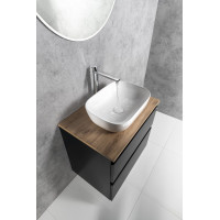 Aqualine ALTAIR skříňka s deskou 68 cm, černá mat/dub emporio AI670-01
