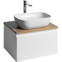 Aqualine ALTAIR skříňka s deskou 58 cm, bílá/dub emporio AI263-02