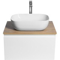 Aqualine ALTAIR skříňka s deskou 62, 5 cm, bílá/dub emporio AI267-02