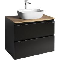 Aqualine ALTAIR skříňka s deskou 78, 5 cm, černá mat/dub emporio AI680-01