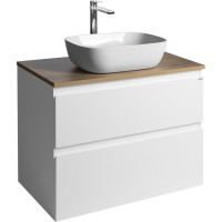 Aqualine ALTAIR skříňka s deskou 78, 5 cm, bílá/dub emporio AI280-02