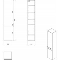 Sapho Koupelnový set SITIA 80, bílá mat KSET-033
