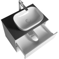 Aqualine ALTAIR skříňka s deskou 68 cm, bílá/antracit břidlice AI270-03