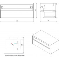 Sapho Koupelnový set VIERA 100, dub alabama / bílá mat KSET-036