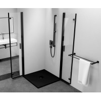 Polysan ZOOM BLACK čtvercový sprchový kout 800x800mm, rohový vstup ZL4815BL-02