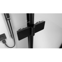 Polysan ZOOM BLACK čtvercový sprchový kout 800x800mm, rohový vstup ZL4815BL-02