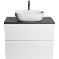 Aqualine ALTAIR skříňka s deskou 78, 5 cm, bílá/antracit břidlice AI280-03