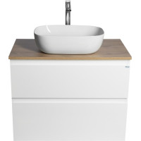 Aqualine ALTAIR skříňka s deskou 78, 5 cm, bílá/dub emporio AI280-02