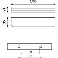 Sapho Skleněná police 1000mm, černá/čiré sklo MY009B-18